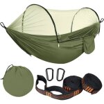 Ultra - l�ger hamac moustiquaire capacit� de charge de 300kg suspendu hamac sur pied respirant nylon ...