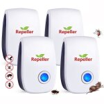 Ultrason anti moustique 4 pack rpulsif ultrason anti - rongeurs insectes intrieur rpulsif lectronique ...