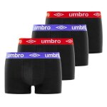 Umbro boxer homme caleon homme - noir (lot de 4)