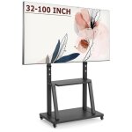 Unho support tv sur pied pour ecran led lcd plasma de 32  100 pouces meuble tv  roulettes charge max ...