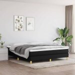Unique 160x200 cm sommier � lattes de lit noir tissu - lit double moderne 4927