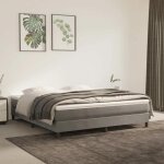 Unique 180x200 cm sommier � lattes de lit gris clair 1 velours - lit double moderne 4318