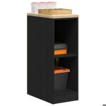 Unique armoire haute industrielle lmt - armoire de rangement de garage noir 30x51x85 cm bois de pin cozy233420 ...