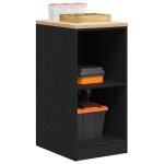 Unique armoire haute industrielle lmt - armoire de rangement de garage noir 40x51x85 cm bois de pin cozy856136 ...