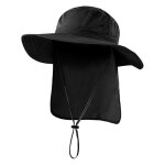 Unisexe outdoor large brim sun hat mesh upf50 + safari chapeaux avec cou rabat chapeaux de p�che