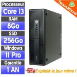 Unite centrale - hp prodesk 600 g2 sff - core i3 - 6100 - ssd 256 go ram 8go