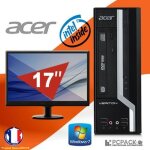 Unit centrale - pc bureau acer veriton x2611g intel 2. 60ghz 4go 500go win 7 + ecran 17