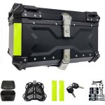 Universal motorcycle top box bote de toit de coffre de moto en aluminium tanche double bote de rangement ...