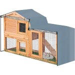 Universal rabbit hutch cover pet cage dust protector 147x52x86cm gray multicolor hutch