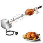 Universel r�tissoire pour barbecue kit 3x brochettes aiguilles et moteur en acier inoxydable lunghezza ...