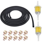 Universel tuyau carburant kit - durite essence 6mm2 m 6 mm2 filtres carburant 6 mm8 mm - 10 colliers ...