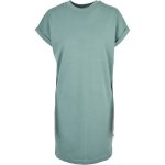 Urban classics robe t - shirt femme vert en coton bio coupe droite - manches obliques