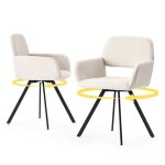 Urban meuble chaise de salle  manger scandinave 2 pices - pivotante  360 - pour salle  manger familiale ...