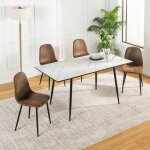 Urban meuble - ensemble de salle à manger - 5 pièces - table à manger extensible blanche - avec 4 chaises ... Urban meuble - ensemble de salle à manger - 5 pièces - table à manger extensible blanche - avec 4 chaises ...
