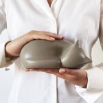 Urne fun�raire comemori chat dormant taupe light �l�gante