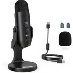 Usb microphone � condensateurmicro gaming pour pc phone ordinateur portable et ps4&5avec muet / �cho ...