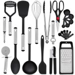 Ustensiles de cuisine - inox - set 24 pcs - nylon - antiadhésif - résistant Ustensiles de cuisine - inox - set 24 pcs - nylon - antiadhésif - résistant