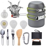 Ustensiles de cuisine de pique - nique portable en plein air ensemble de casseroles de camping outils ... Ustensiles de cuisine de pique - nique portable en plein air ensemble de casseroles de camping outils ...