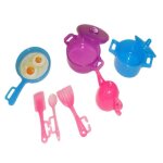 Ustensiles de cuisine en plastique pour poupes barbie - couleur alatoire