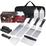 Ustensiles pour plancha 10 pi�ces spatule pour barbecue acier inoxydable accessoire plancha kit plancha ...