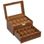 Uten coffret à montre boîte en cuir avec serrureboite rangement montres pour 20 montres avec couvercle ... Uten coffret à montre boîte en cuir avec serrureboite rangement montres pour 20 montres avec couvercle ...