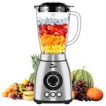 Uten blender  smoothie 2l - 1800w blender smoothie multifonctionnel - 18 vitesses - 6 lames en acier ...