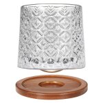 Uten verre � whiskyverres � whisky cr�atifs rotatifs en cristal de 275 ml avec dessous de verre en bambou ...