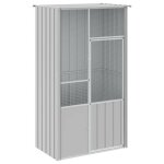 Uu cage  oiseaux gris 115x78x200 cm acier galvanis - grand nichoir chy245605