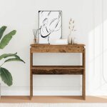 Uu new * table dentre contemporaine - table console - vieux bois - 80 x 30 x 80 cm - bois dingnierie ...