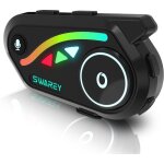 V8 intercom moto syst�me de communication bluetooth pour casque de moto radio fm / partage de musique ...