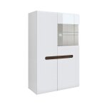 Vaisselier 2 portes petits - meubles - darrel - 90 x 41 x 145cm - blanc