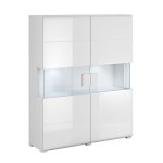 Vaisselier 2 portes petits - meubles - jules - 122 x 39 x 152cm - blanc