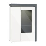 Vaisselier 2 portes petits - meubles - teo - 102 x 43 x 148cm - blanc et gris
