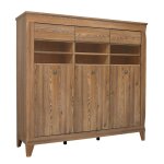 Vaisselier 3 portes petits - meubles - raya - 156 x 47 x 150cm - bois