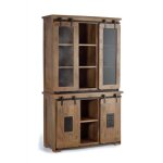 Vaisselier bois fer marron 120x47x200cm - bois - fer - dcoration dautrefois