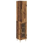 Vaisselier moderne en bois ding�nierie - vidaxl - 345 x 34 x 180 cm - bois ancien - 2 portes - pieds ...