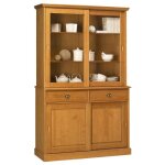 Vaisselier pin miel 4 portes coulissantes 2 tiroirs l 121 h 198. 8 p 42. 3 cm - l 121 x l 42. 3 x h 198. ...