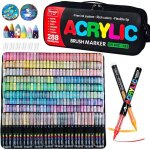 Vakki feutre acrylique 288 couleurs stylo liquide pour coloriage et calligraphie