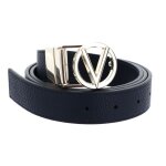 Valentino ceinture bleu pour femme roof plaque buckle belt blu / oro 278556