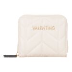 Valentino porte - monnaie beige pour femme - petal re zip around wallet ecru 298064