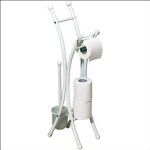 Valet wc corfou - allibert bath & design - blanc - mtal - 18x74x28 cm - accessoires dentretien