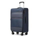 British traveller valise soute souple extensible 98l (80x49x30cm) valise de voyage - 4 roulettes serrure ...