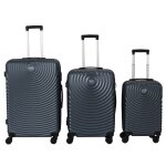 Lot de 3 valises - jet lag - barcelone - design chic - bleu - 39l 68l 95l