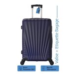 Valise cabine 55cm abs rigide freeway bleu + Étiquette bagage offerte - 4 roues 360 - 2. 5kg - 39l ? ... Valise cabine 55cm abs rigide freeway bleu + Étiquette bagage offerte - 4 roues 360 - 2. 5kg - 39l ? ...
