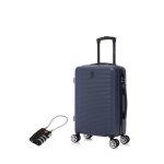 Valise cabine 55x35x25cm valise celims weekend abs cadenas 4 roues 360 bleu marine