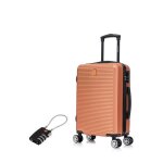 Valise cabine 55x35x25cm valise celims weekend abs cadenas 4 roues 360 corail