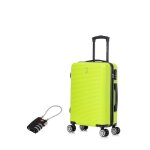 Valise cabine 55x35x25cm valise celims weekend abs cadenas 4 roues 360 vert pomme