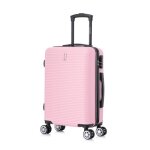 Valise cabine 55x35x25cm valise celims weekend ultra - lger abs cadenas 4 roues 360 rose ple