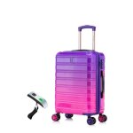 Valise cabine 55x35x25cm en polycarbnate bagages � main cadenas tsa violet