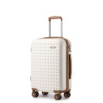 Valise cabine 55x38x19. 5cm bagage en abs + pc valise rigide trolley ultra l�g�re valise de voyage 4 ...